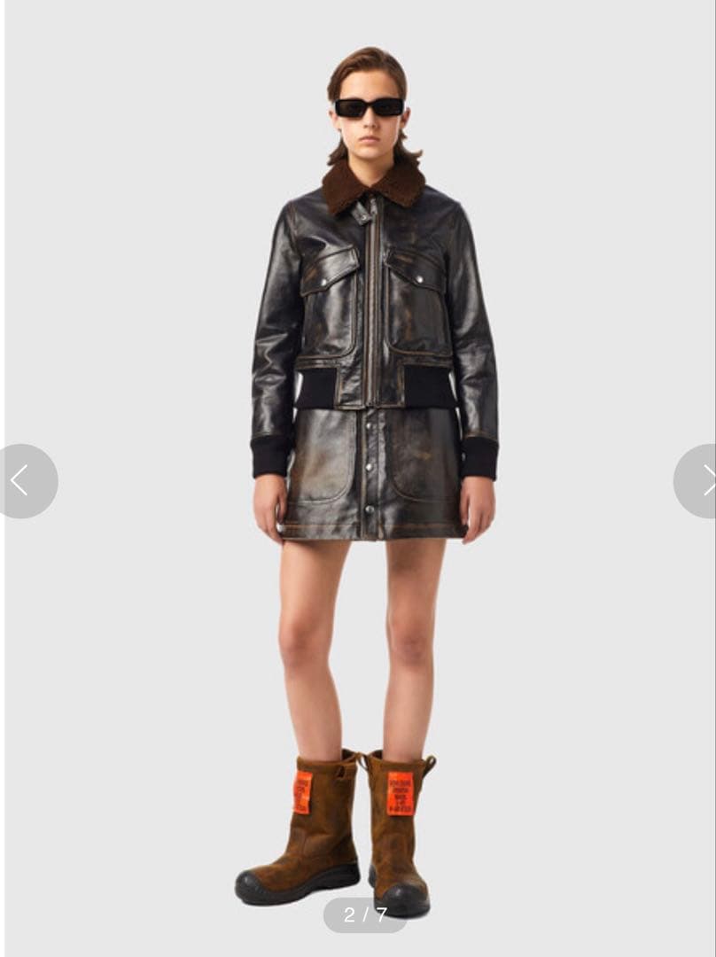 DIESEL 牛革レザージャケット