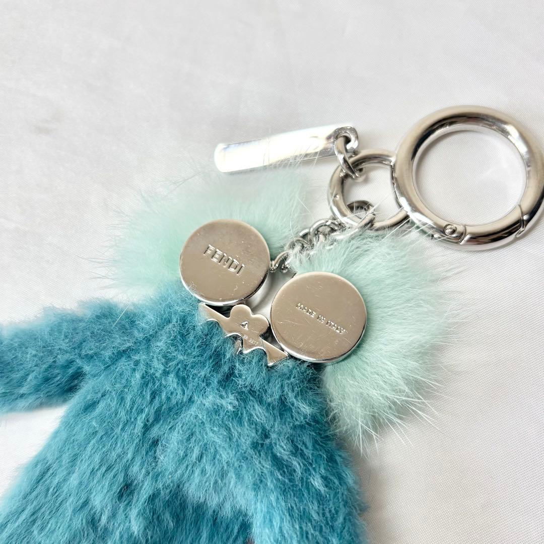 専用【未使用級】　FENDI　ターコイズラビットファーチャーム　ウィッチーズ