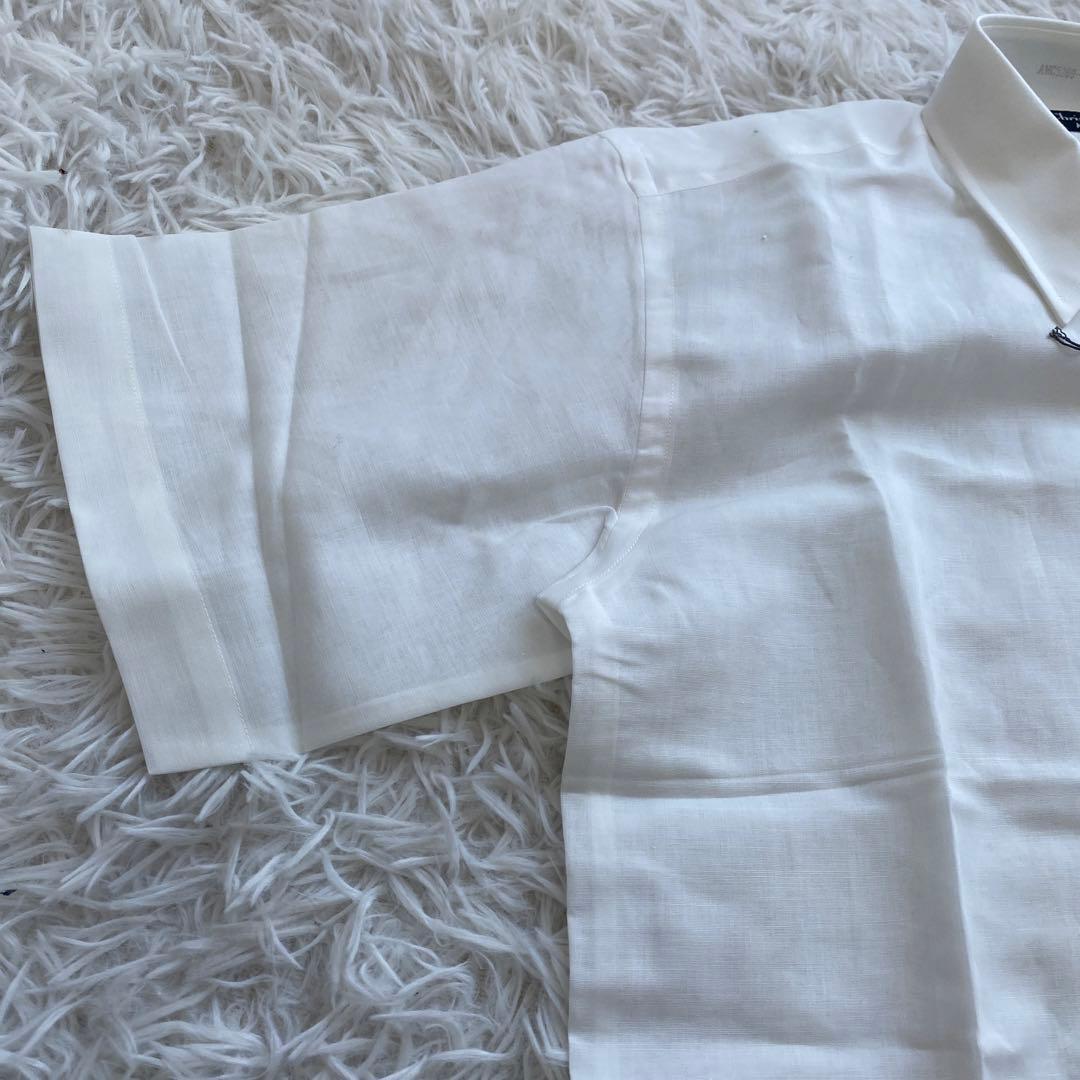 新品タグ付　Christian Dior Monsieur ブラウス　ロゴ　　麻