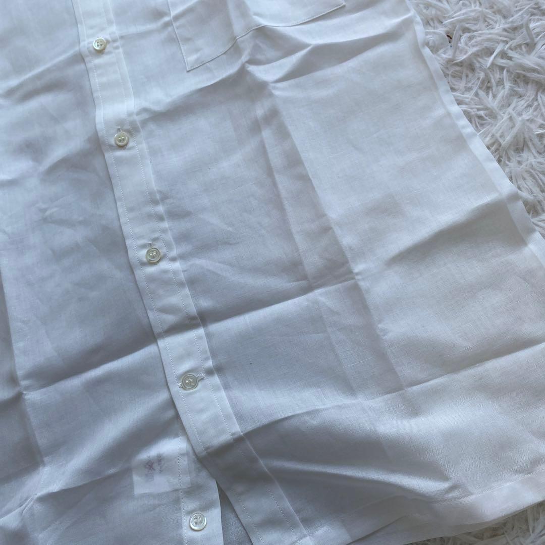 新品タグ付　Christian Dior Monsieur ブラウス　ロゴ　　麻