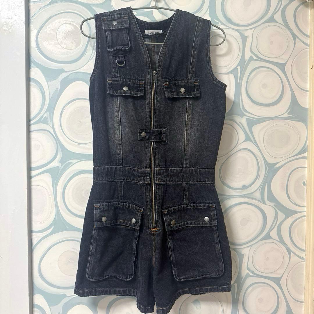 LAGUA GEM POCKET DENIM MINI オールインワン（完売品）