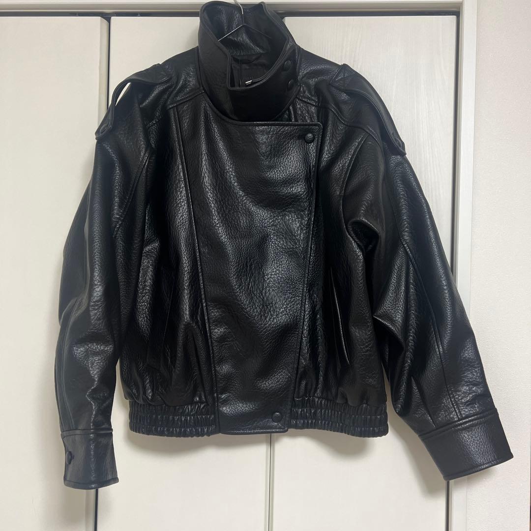 ZARA ザラ 即発送　新品　M フェイクレザージャケット　黒　ブラック　ysl