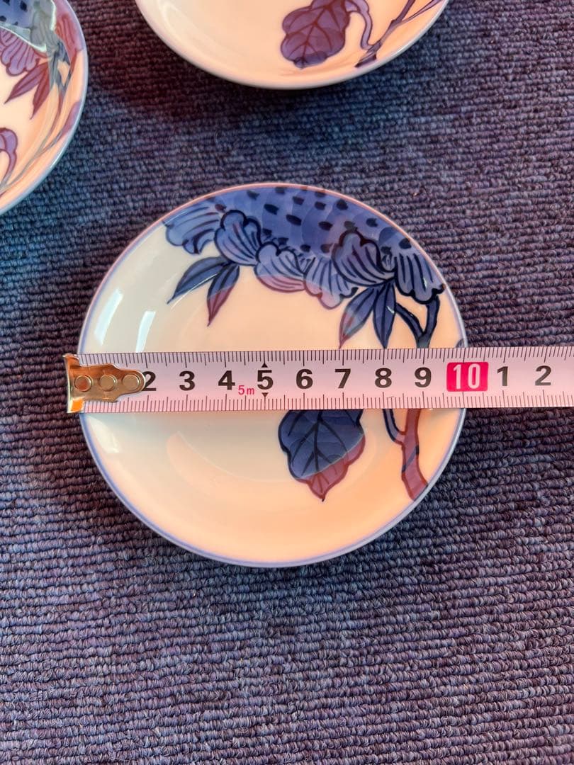 1261  源右衛門　染付　小皿　5客　未使用