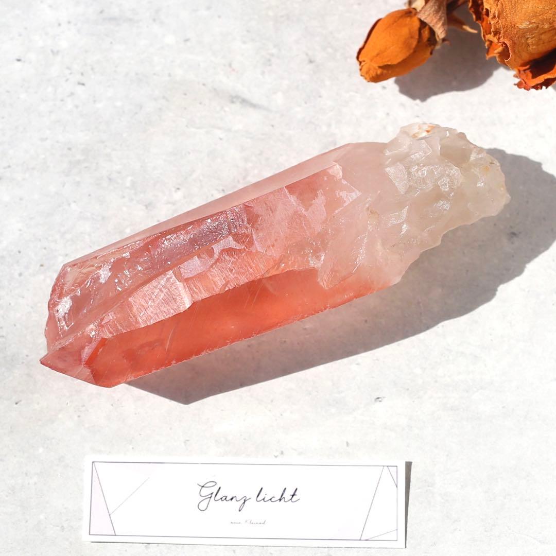 ソウルメイトツイン ディープピンクレムリアンシード 天然石 水晶 鉱物ツインレイ