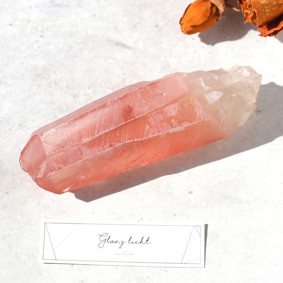 ソウルメイトツイン ディープピンクレムリアンシード 天然石 水晶 鉱物ツインレイ