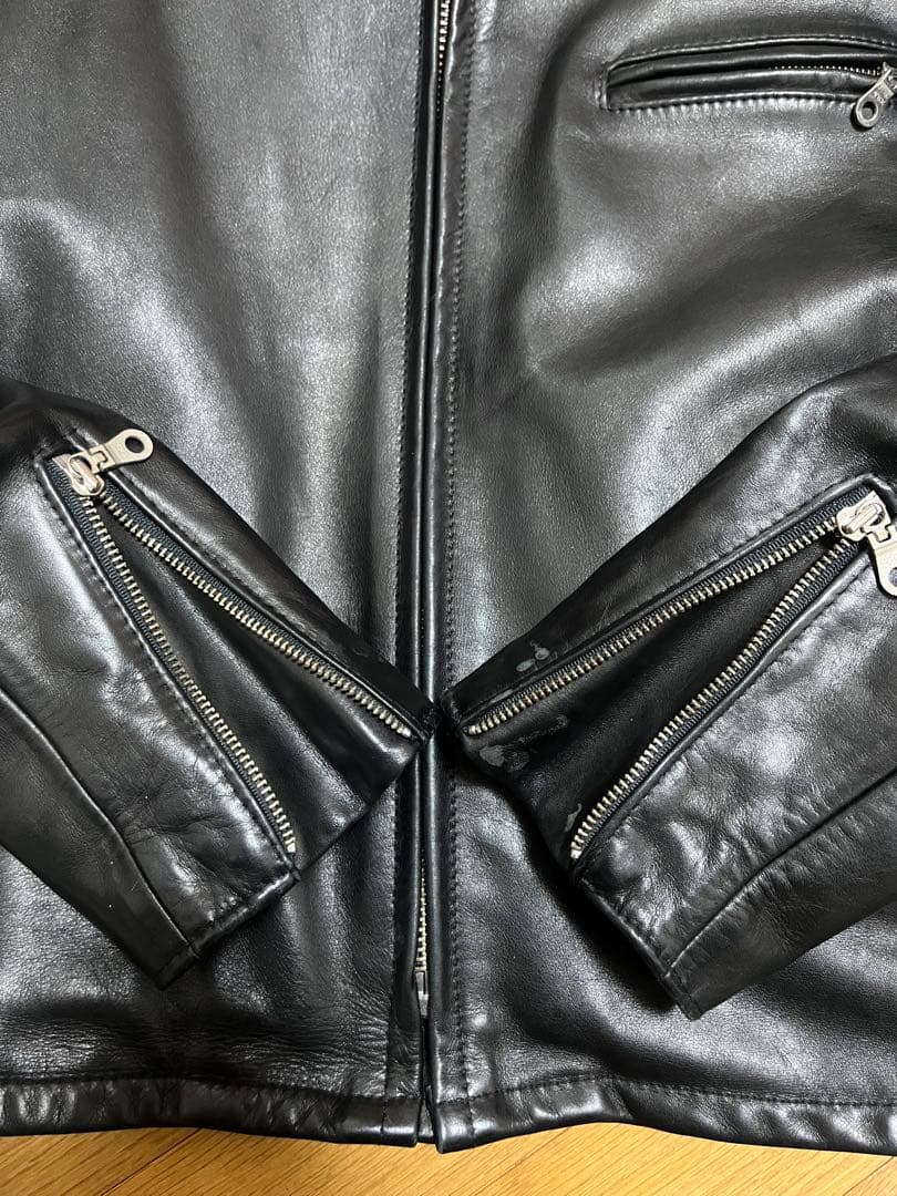Schott ショット 141 シングルライダース ブラック サイズ:42