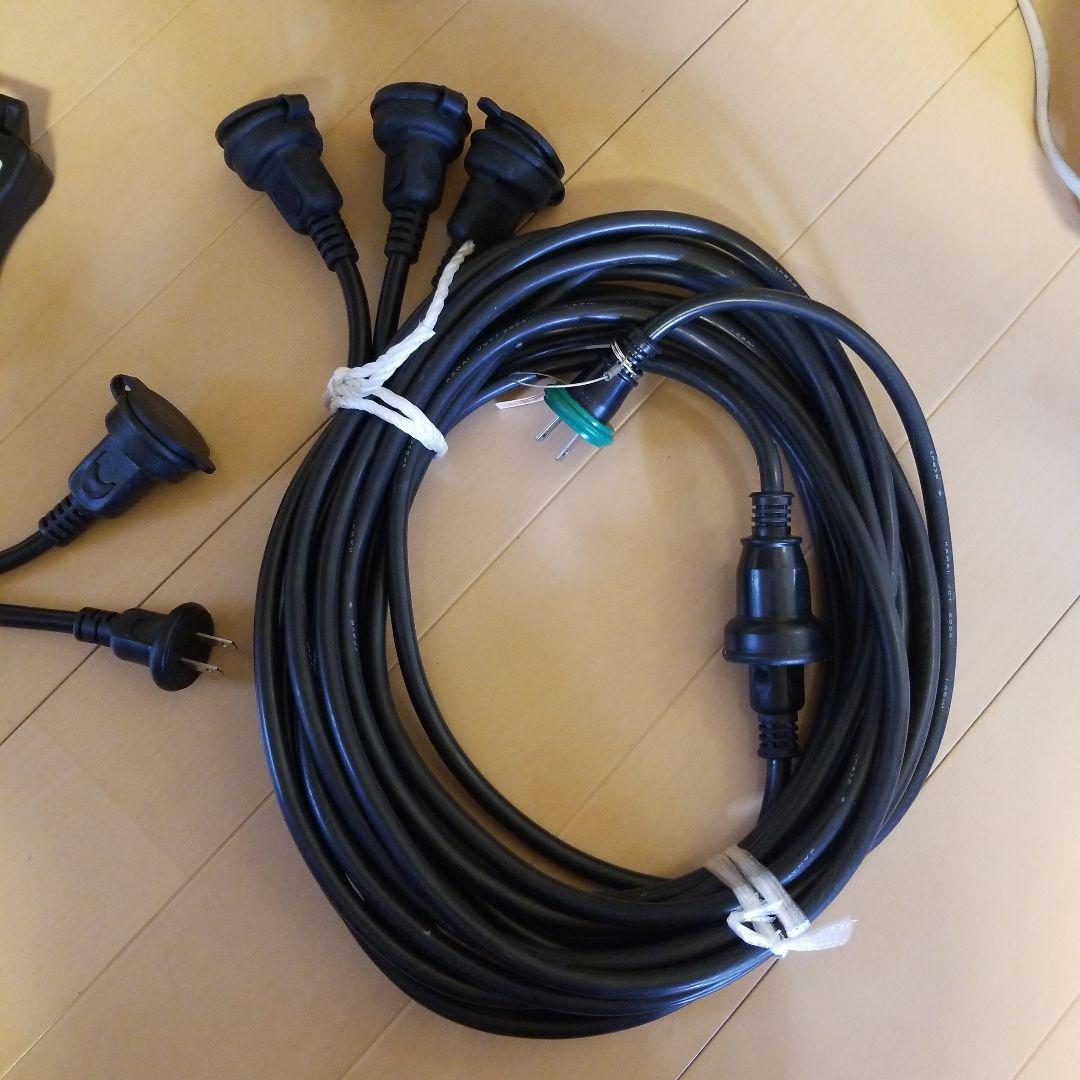 LEDクリスマスライト 赤緑青白　延長コード&タイマー付