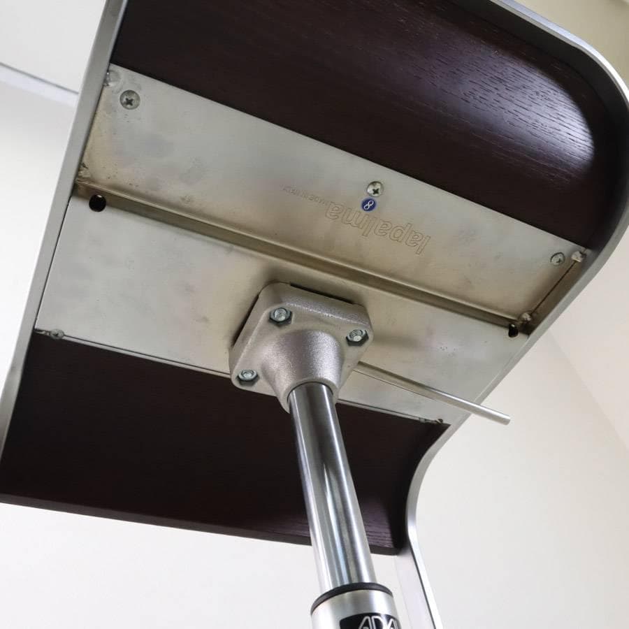 はなこ様6の2ラパルマ レム ハイスツール 板座 オーク突板 ブラウン昇降回転a