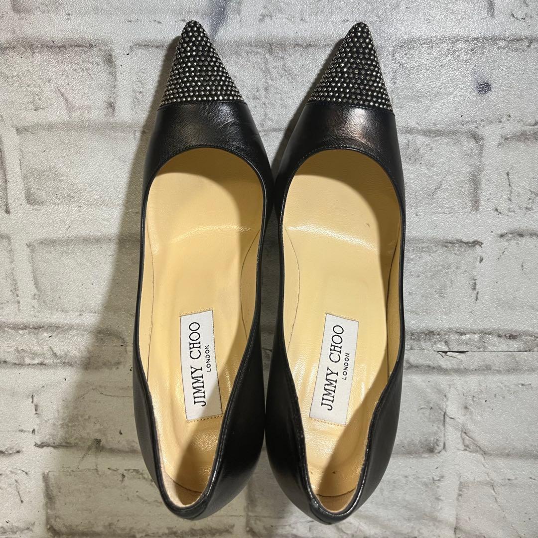 JIMMY CHOO ジミーチュウ ブラック 黒 レザー パンプス