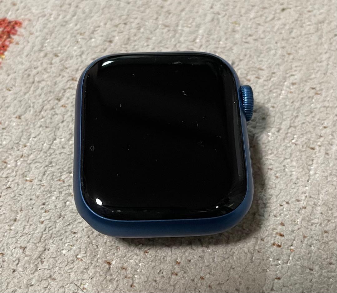 Apple Watch7 GPS ブルー　41mm スポーツベルト