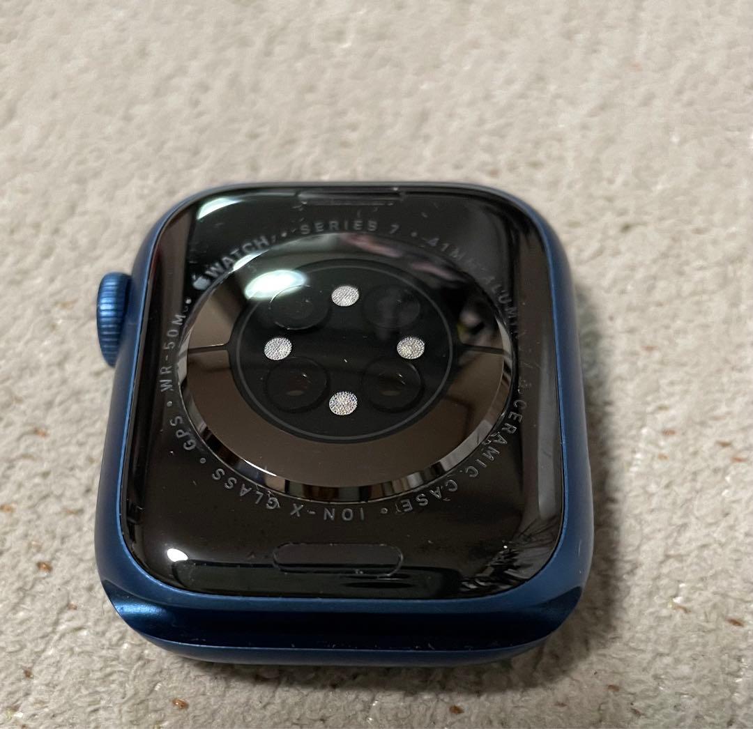 Apple Watch7 GPS ブルー　41mm スポーツベルト