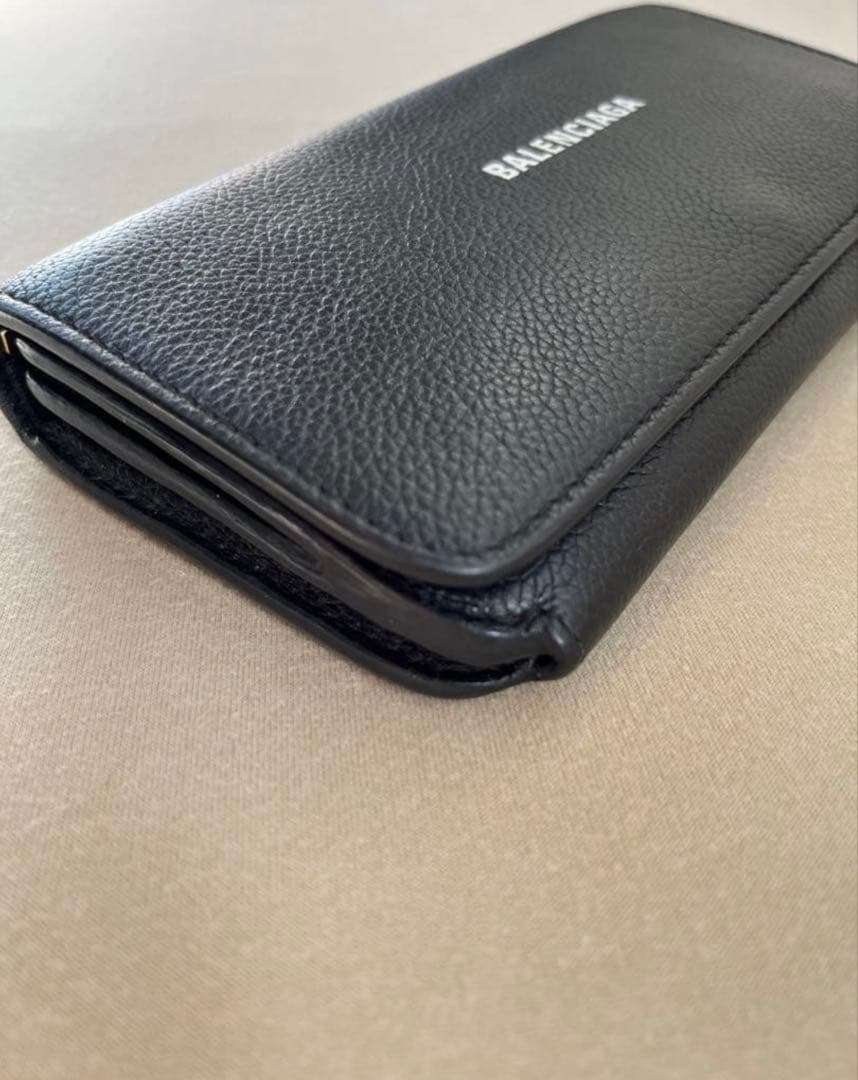 【美品】BALENCIAGA バレンシアガ 長財布 エブリデイ ブラック
