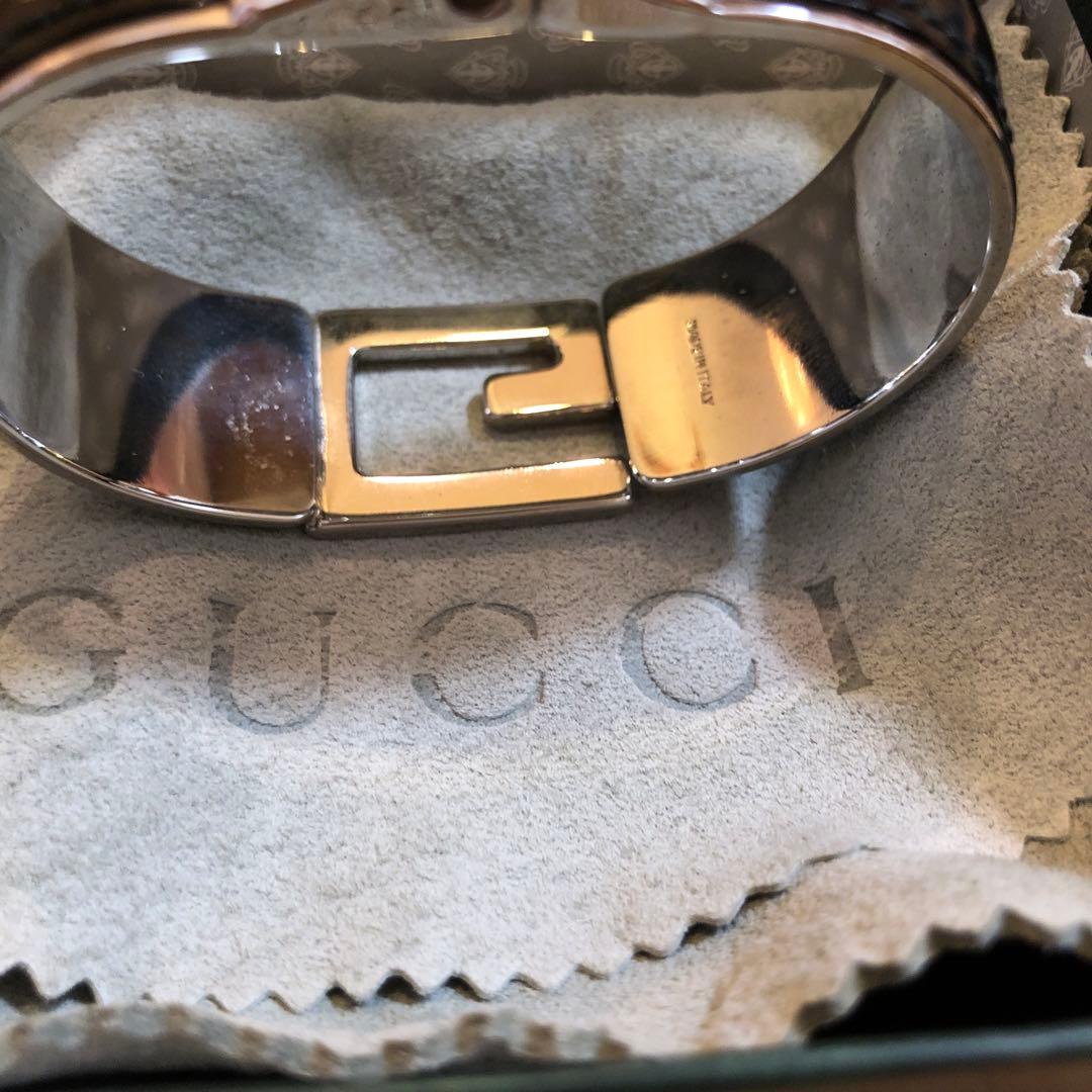 ごる蔵GUCCI Logo Black Patent Silver