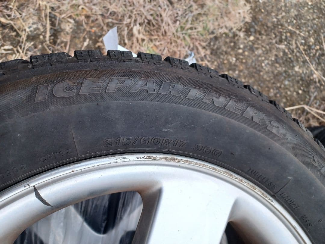 ★215/60R17 5穴 スタッドレスセット ブリヂストン 22年製 マツダ★