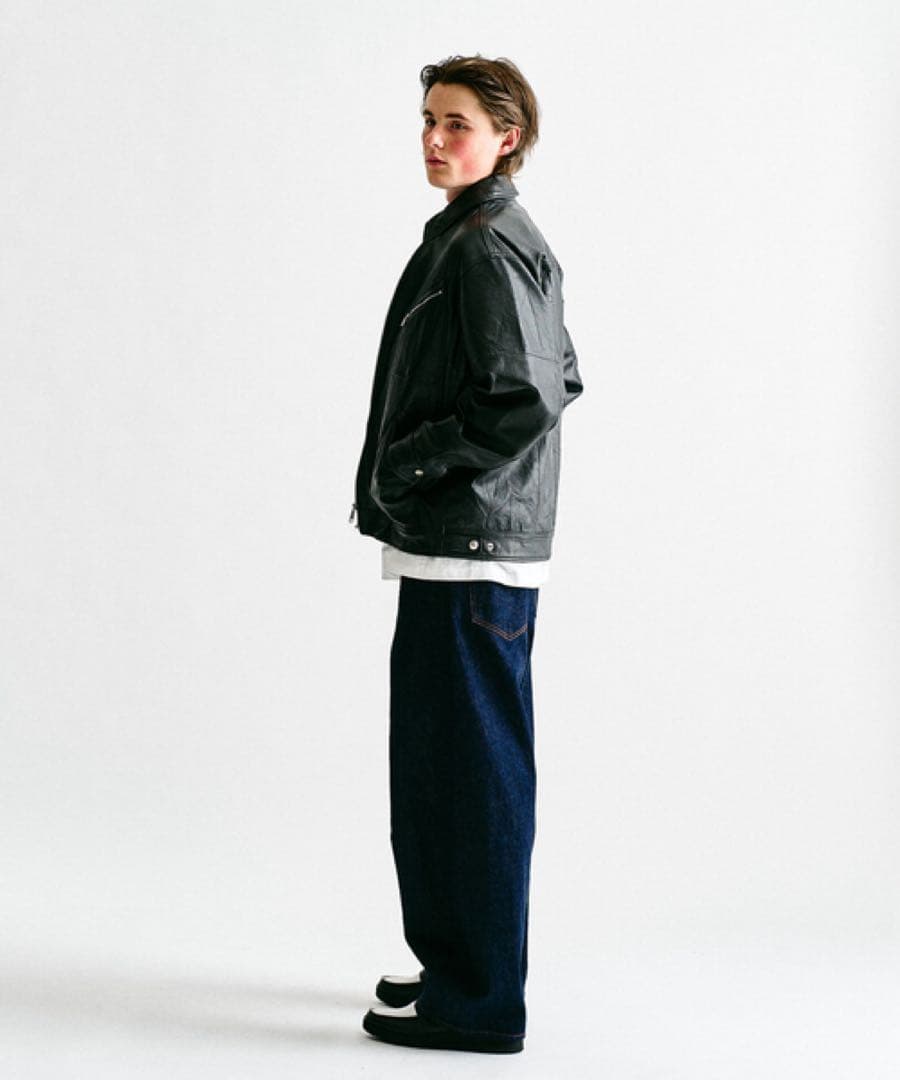 ジャケット・アウター EDIFICE UPCYCLE LETHER BLOUSON