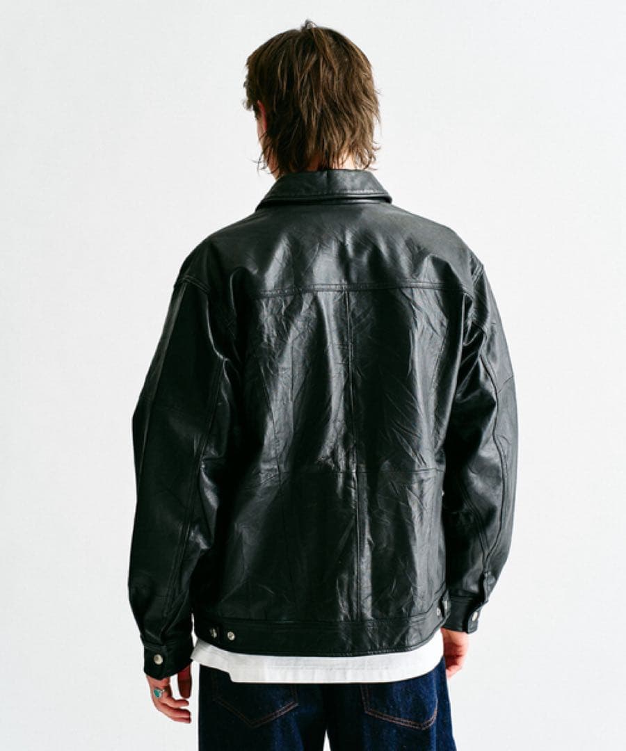 ジャケット・アウター EDIFICE UPCYCLE LETHER BLOUSON