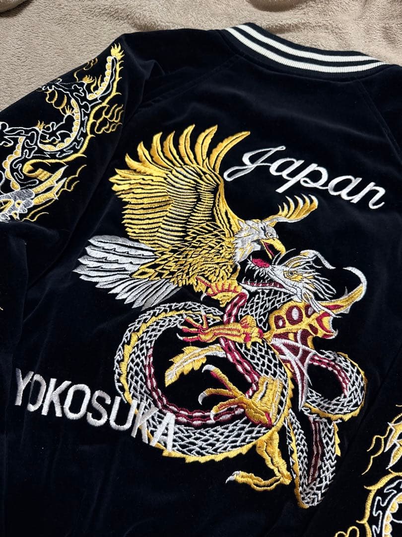 美品 別珍 横須賀 JUNGLE STORM 龍鷲 日本限定 スカジャン