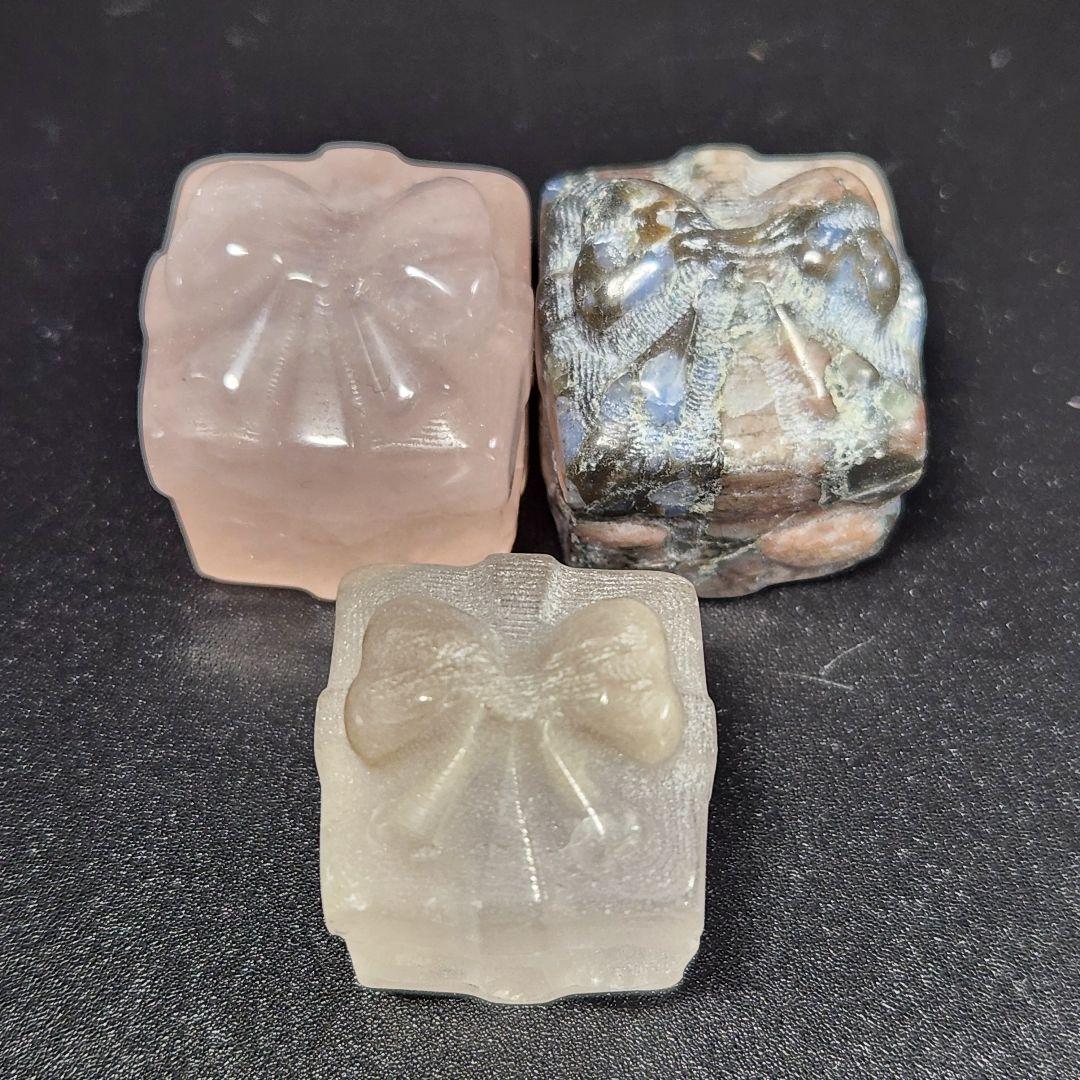 天然石【新品】クリスマス置物セット ツリー&トナカイ&プレゼントBOX★合計７点