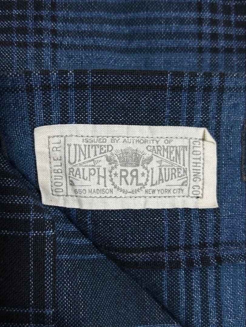 RRL オンプレ チェック オープンカラー シャツ S