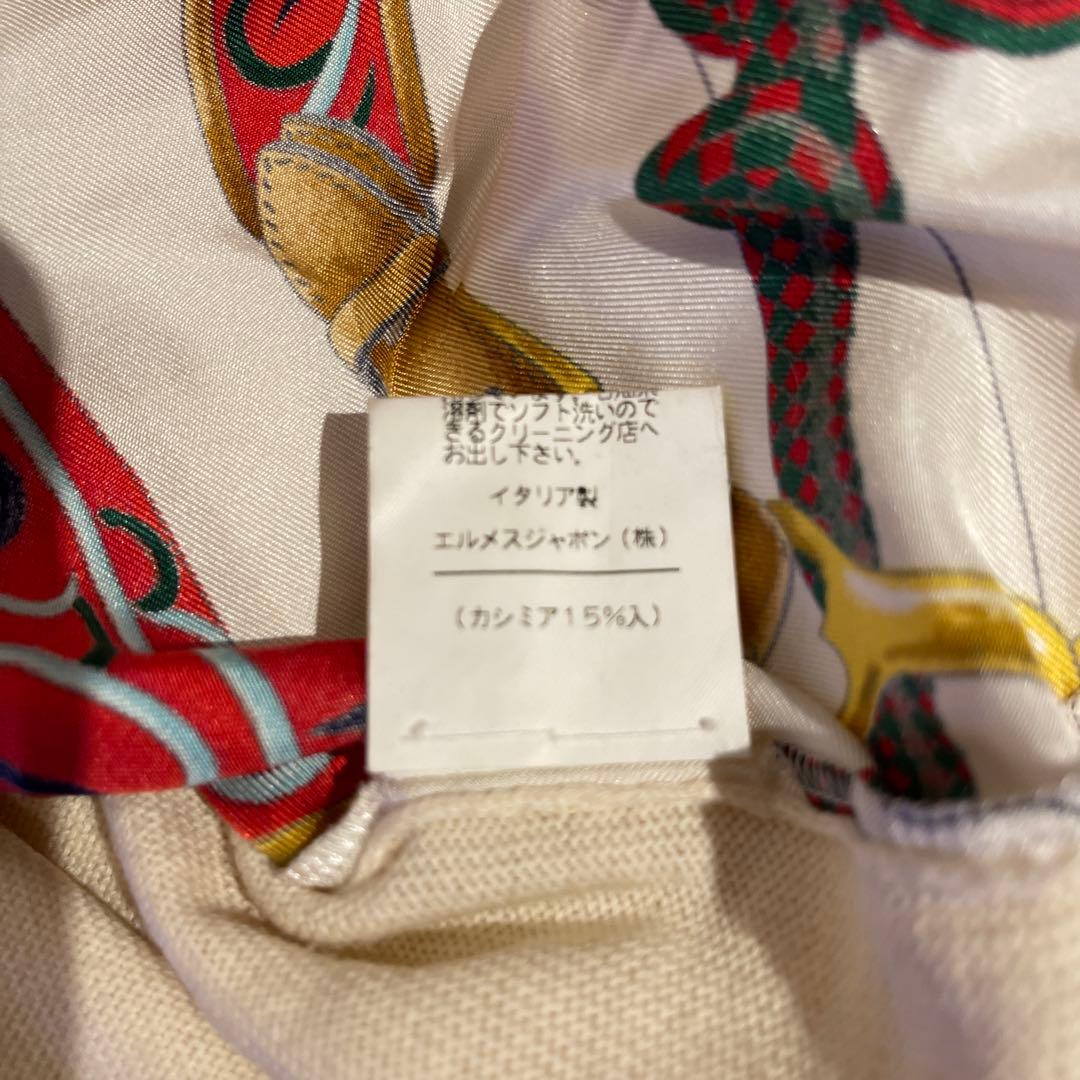 HERMES シルク半袖シャツ Lサイズ