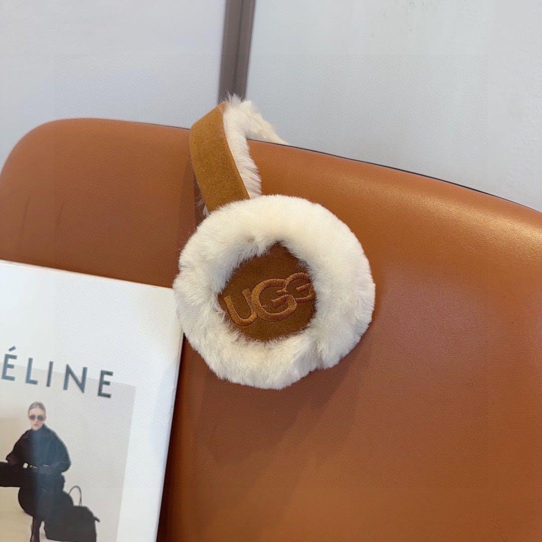 k*ル様 UGG シープスキンイヤーマフ[アグ] 秋冬 耳を保暖 ブラウン
