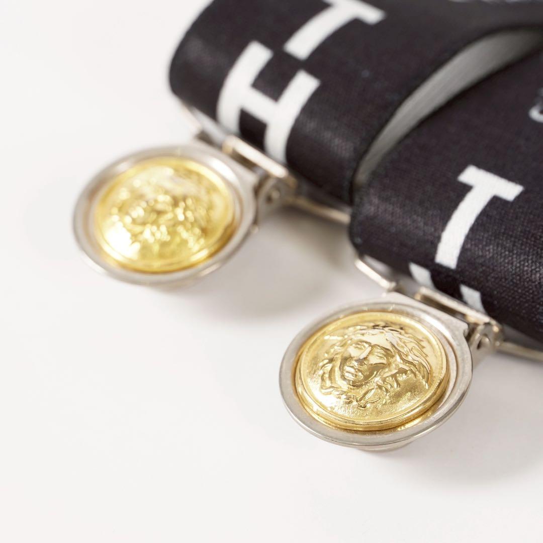 【極美品✨】ヴェルサーチ サスペンダー THE DREAMERロゴ ブラック