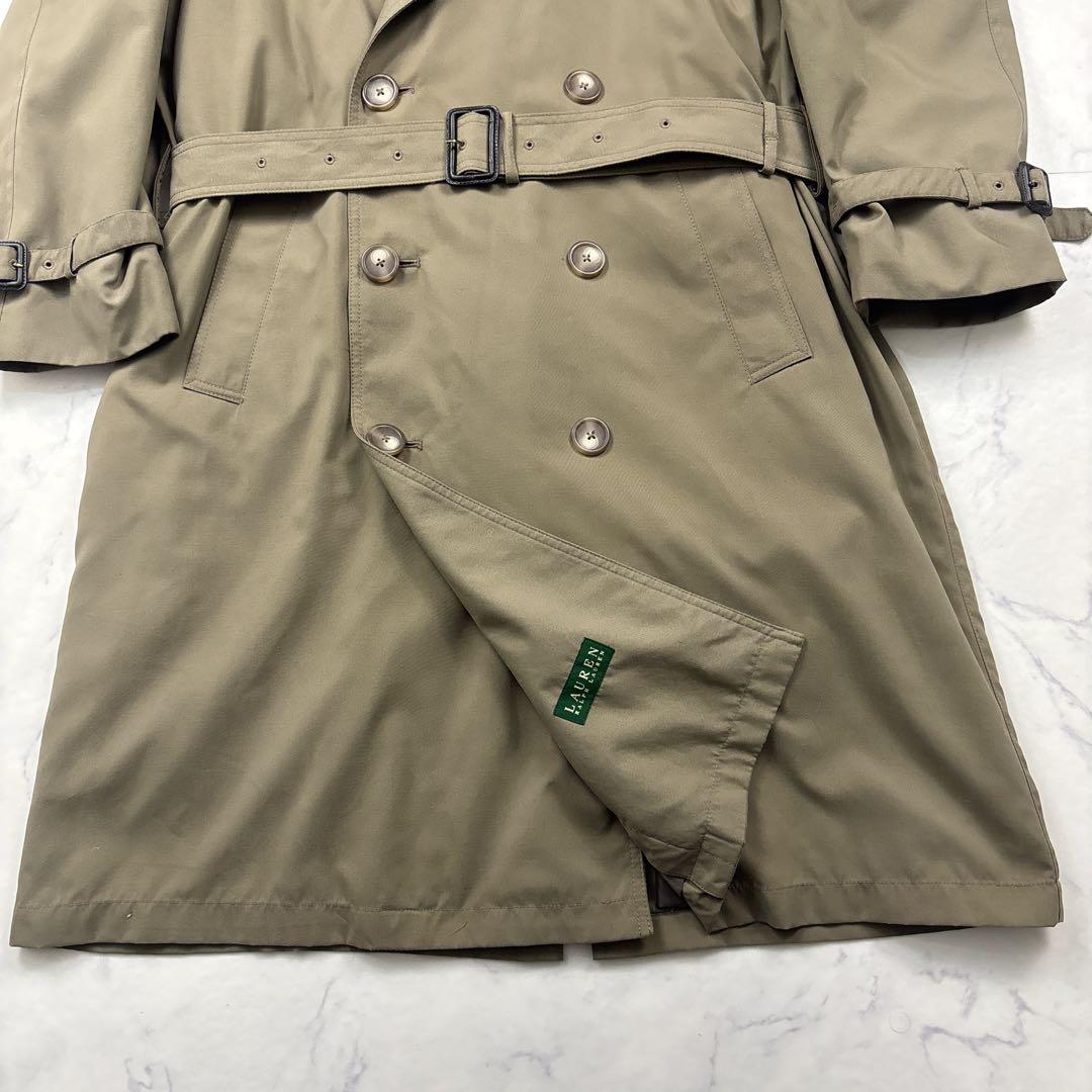【逸品】ローレンラルフローレン　ロングトレンチコート　ライナー付　XL相当