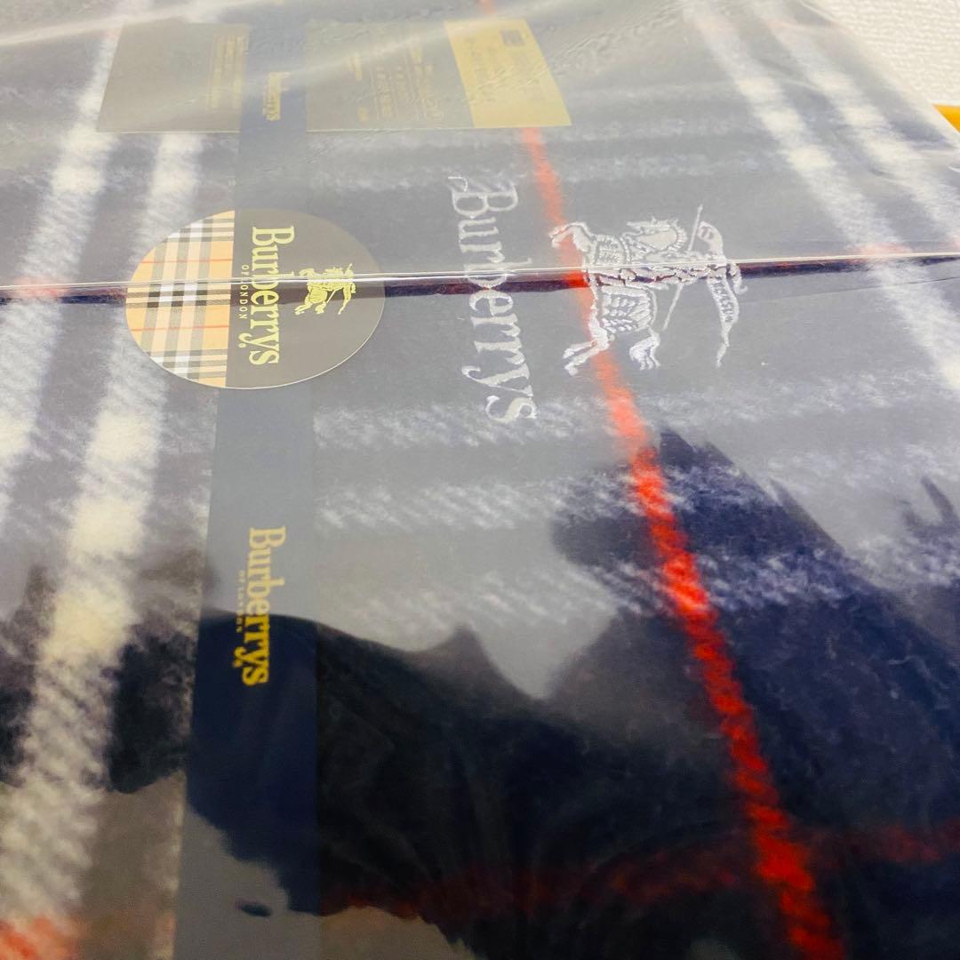 未使用品✨ BURBERRY ノバチェック ウール毛布 ネイビー 140×200