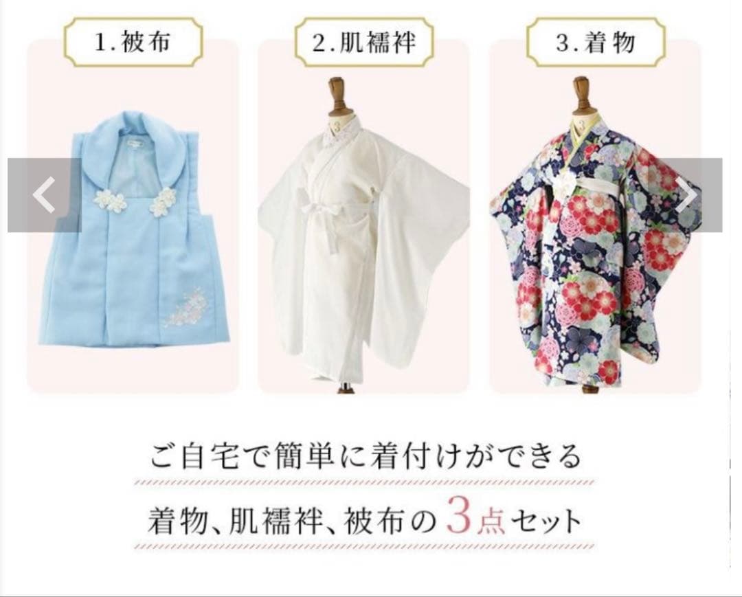 七五三　着物　被布セット　草履スリッポン