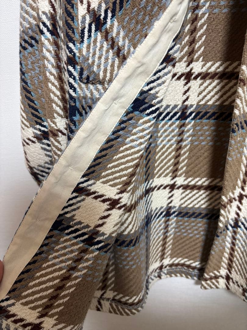 wax london チェック柄ネルシャツ Mサイズ　バスケット織
