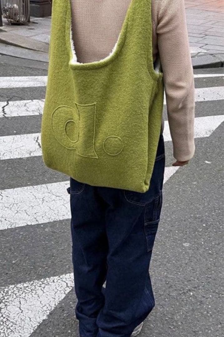 Diemm wool bag トートバッグ 黄緑 グリーン