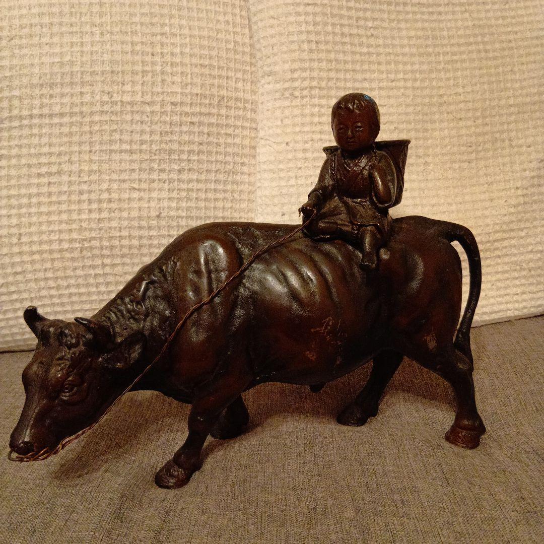 立牛童子　青銅ブロンズ　時代物　骨董品2750グラム