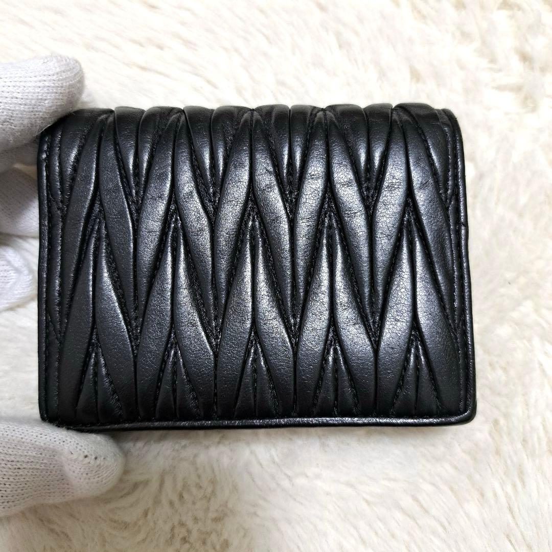 ✨極美品　箱あり✨ミュウミュウ　二つ折り　マテラッセ　ビジュー　クリスタル