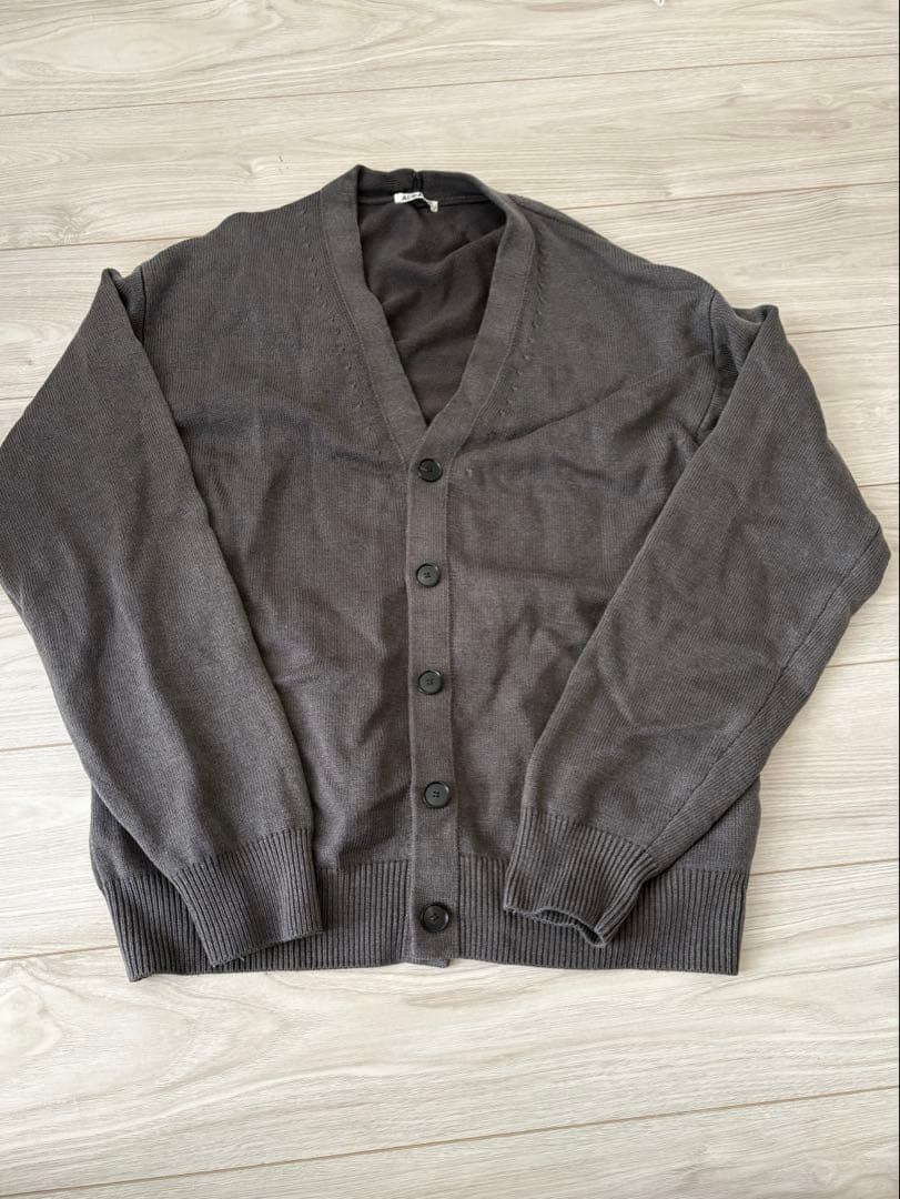 トップス AURALEE STONE WASHED KNIT CARDIGAN