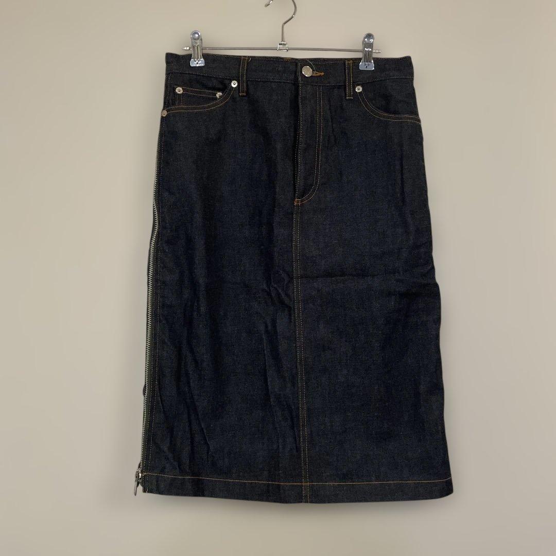 Sacai 21SS×A.P.C. サイドジッププリーツデニムスカート