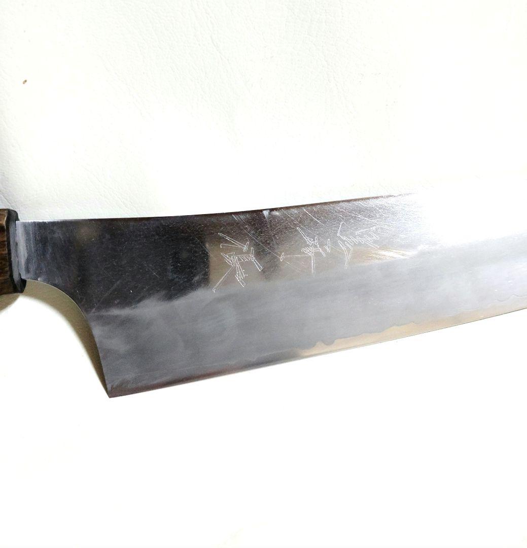 黒﨑優 新月光 牛刀包丁240mm VGXEOS鋼 鞘付き