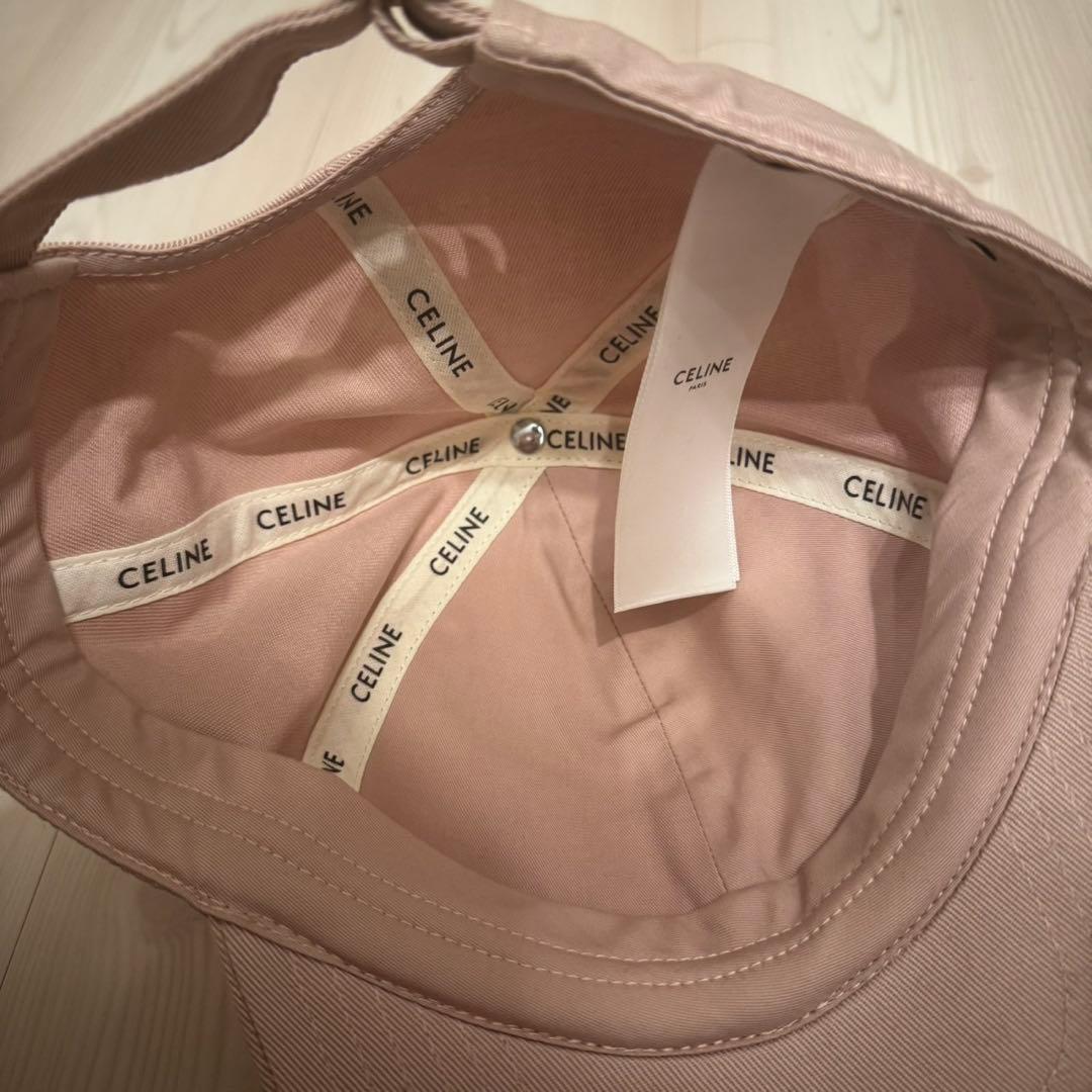 CELINE トリオンフ ベースボールキャップ ピンク