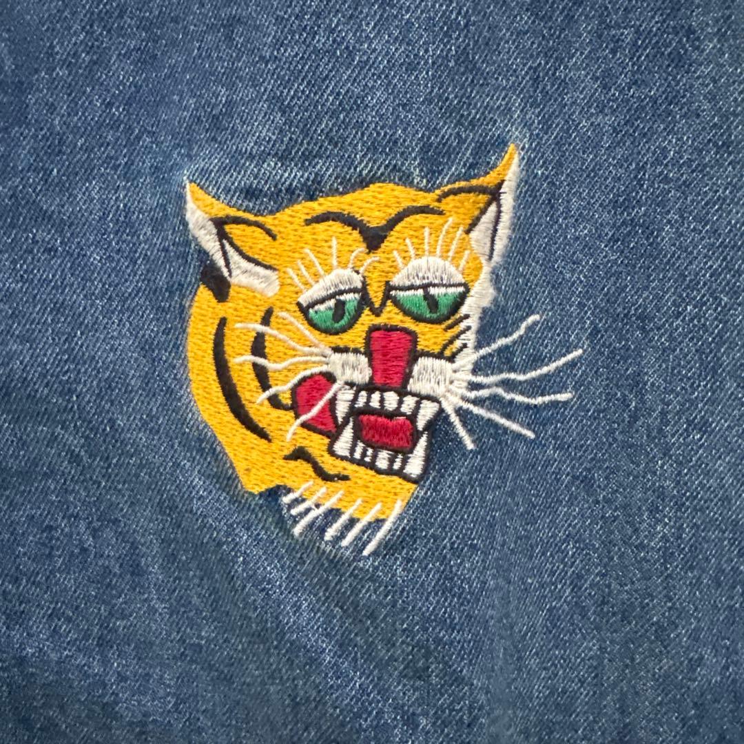 i*i様 HOUSTON 虎刺繍 デニムジャケット XL