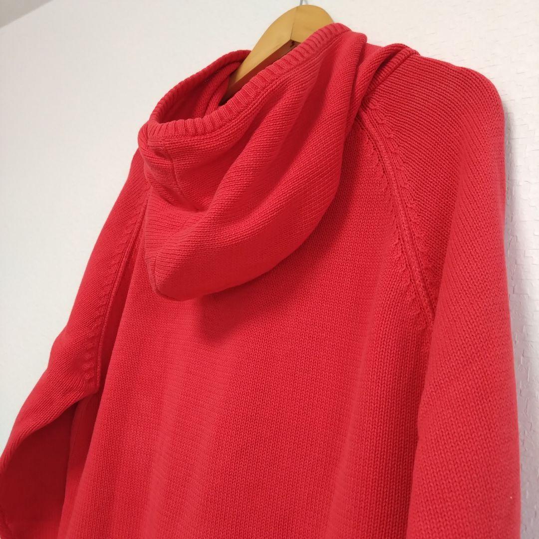 【パチポケ】90s ビンテージ　GAP　ニットパーカー　赤