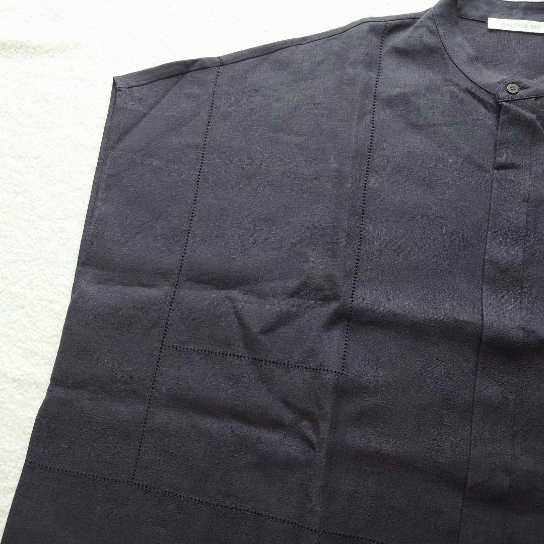 ル*ル様 タグ付 現行品 GALERIE VIE フレンチリネン スタンドカラー