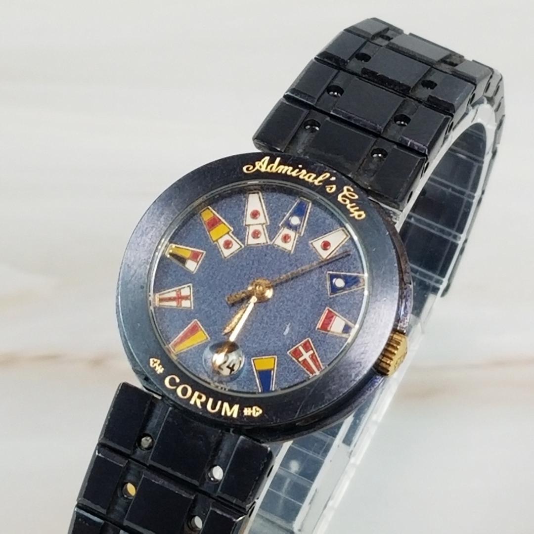 【電池新品】稼働品 コルム アドミラルズカップ V52 クォーツ デイト