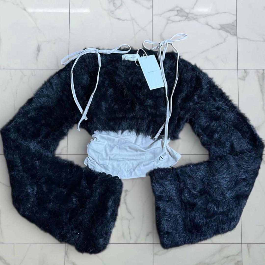 トップス andmary Aniya fluffy knit set