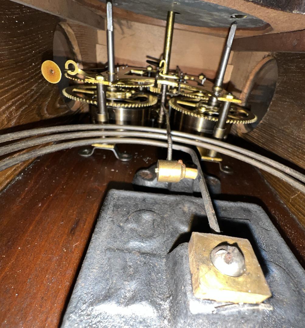 Ｚマーク　柱時計　横浜エムズイ商会　ゼンマイ式　宮型　ボンボン時計　手巻き式