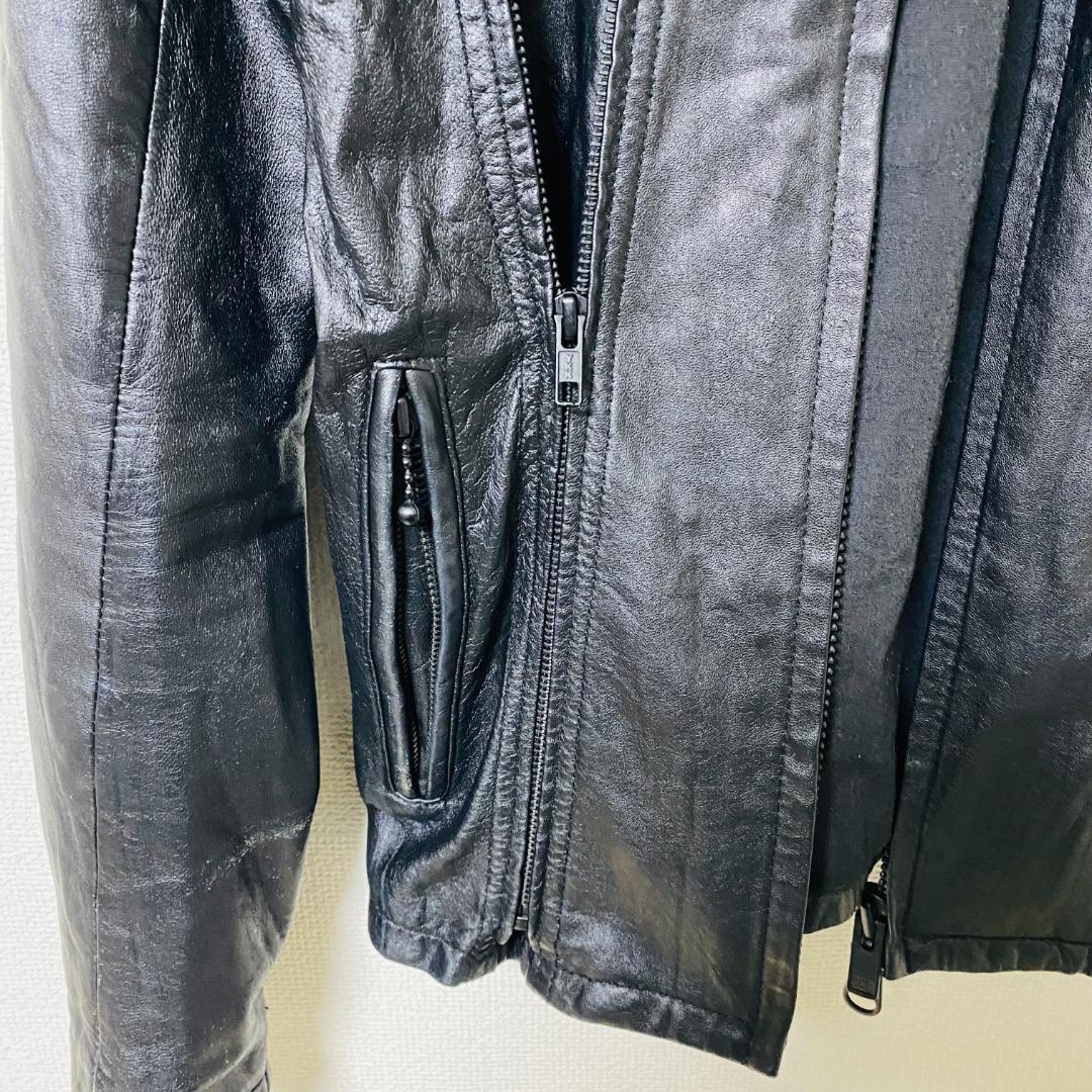 BUFFALO BOBS　 ラムレザー　シングル　ライダースジャケット　M
