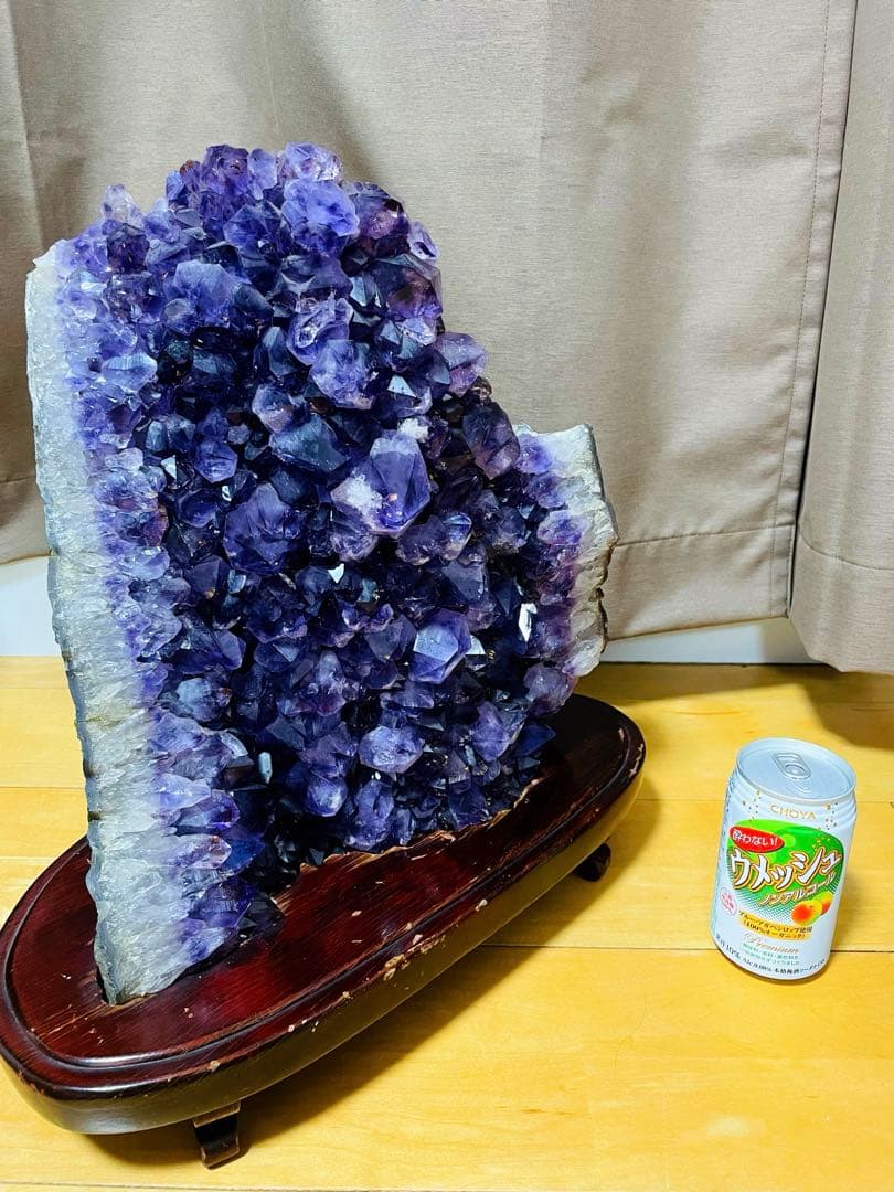 アメジスト原石　ゲーサイトアメジスト　紫水晶　置物　重さ14kg　鑑賞石