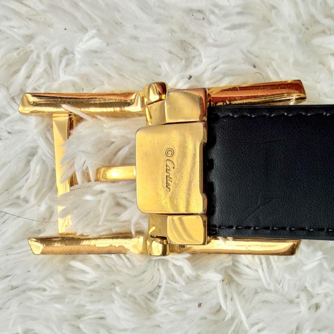 【美品】Cartier ベルト タンク アルディロン レザー ゴールド