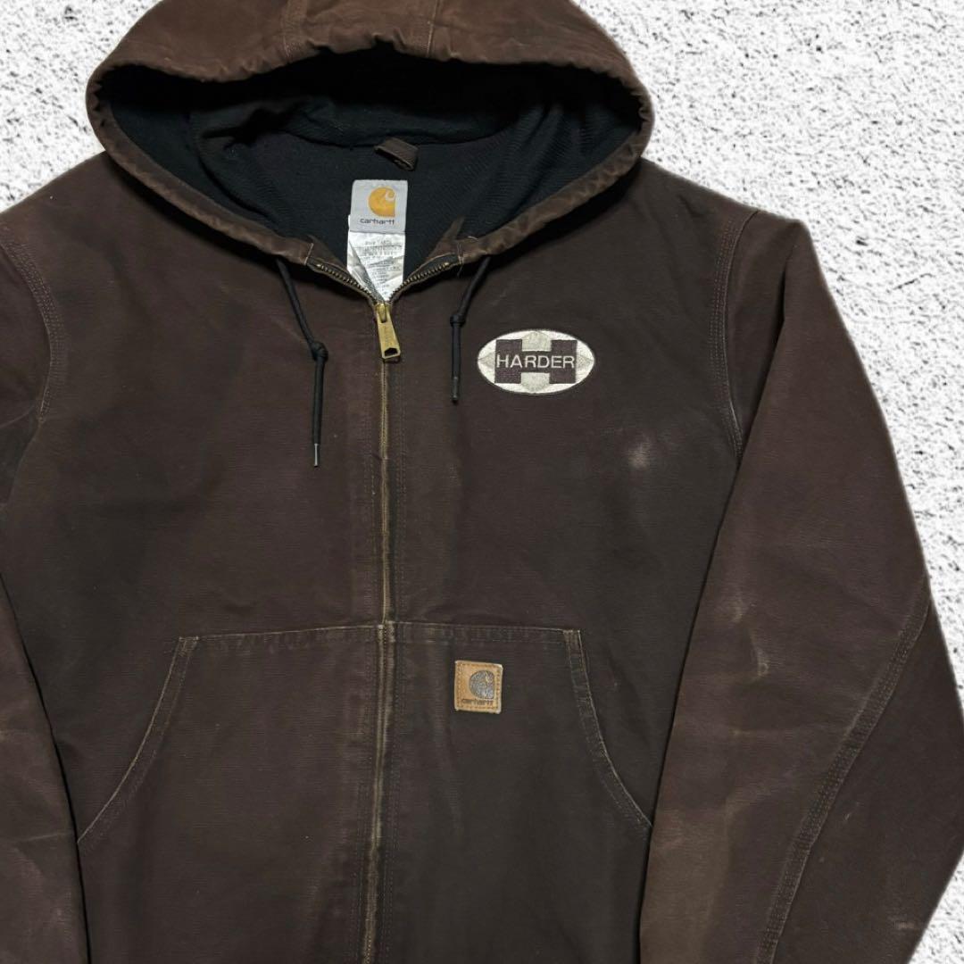 【希少】carhartt アクティブジャケット モカブラウン　裏サーマル