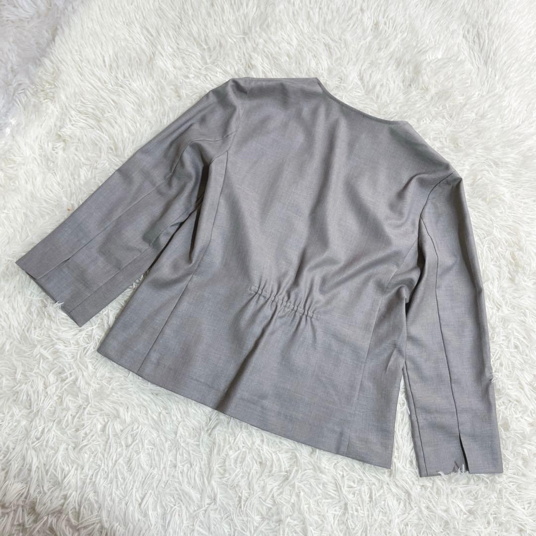 美品　ジェイプレス セットアップ ストレッチ　ノーカラー テーパード　洗える