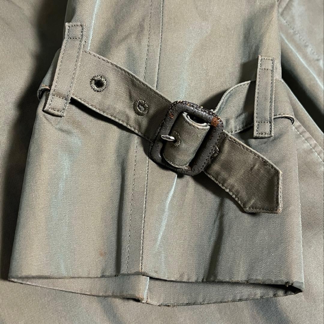 Burberry's トレンチコート　イングランド製　コットン　タマムシ色