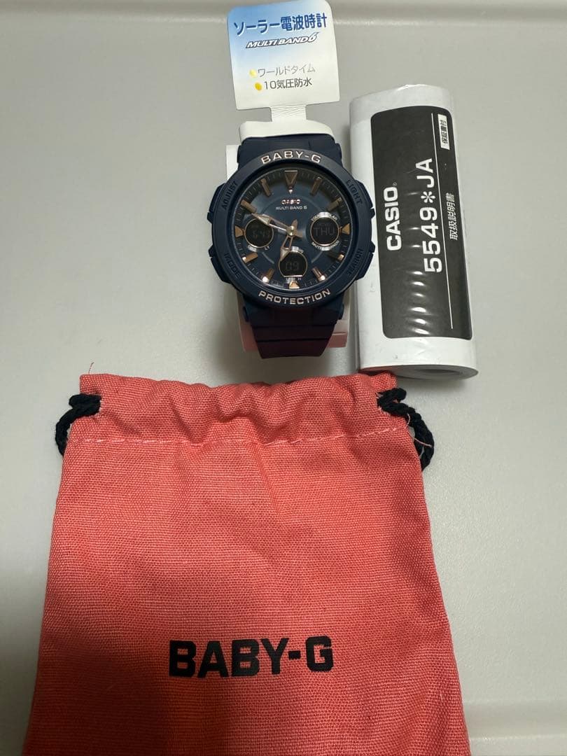 カシオ　Baby-G わネイビーブルー電波ソーラー新品